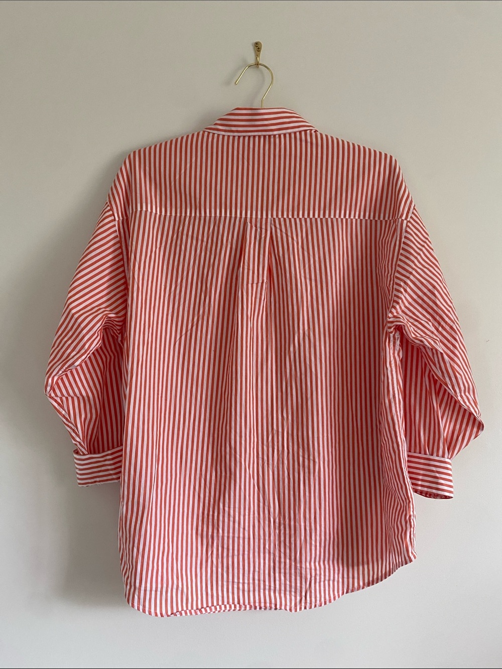 Joe’s Jeans The Boyfriend Orange White Stripe Cotton Button Down Shirt - Picture 8 of 10